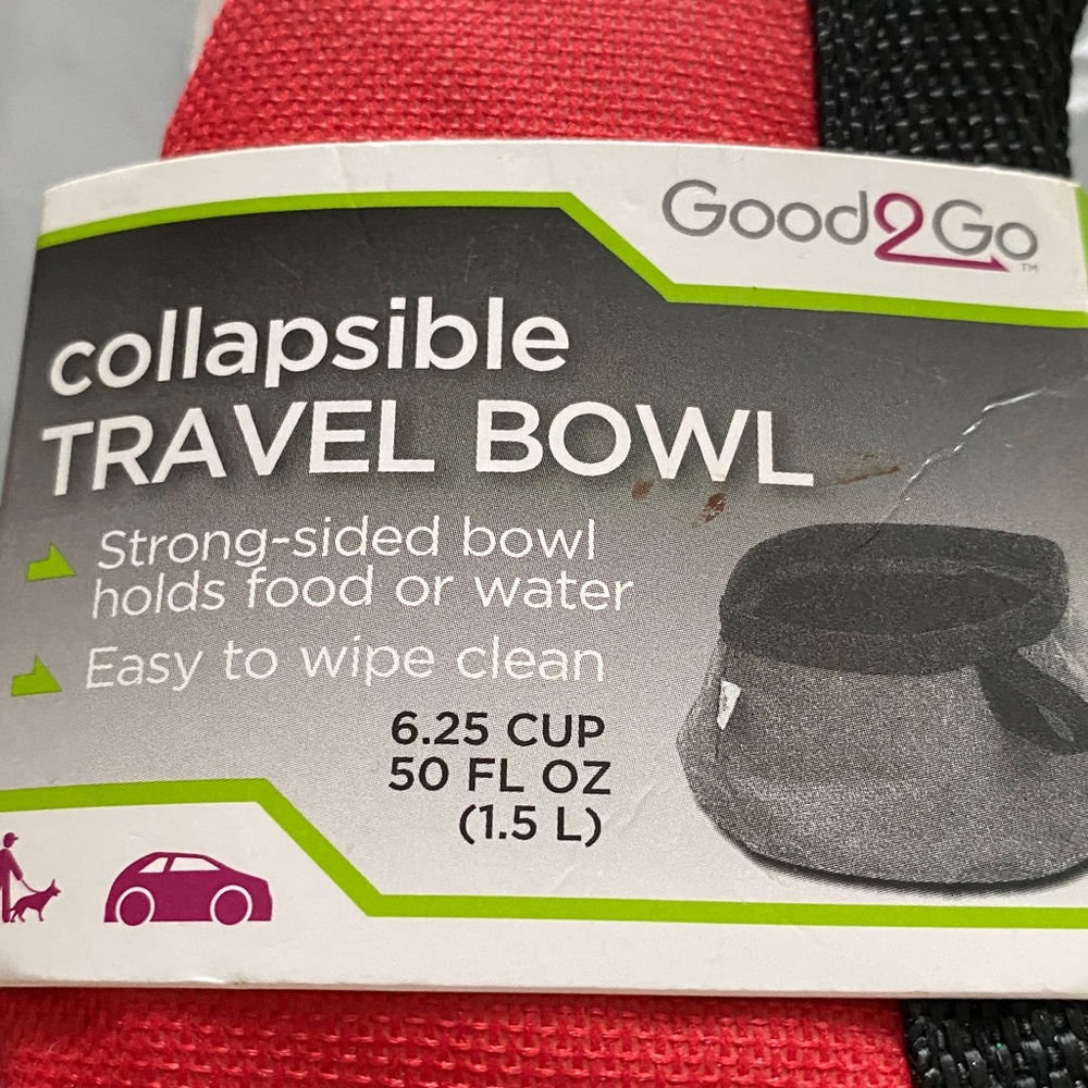 Collapsable Travel Bowl for Dog or Cat. Can be used for Food or Water.  New